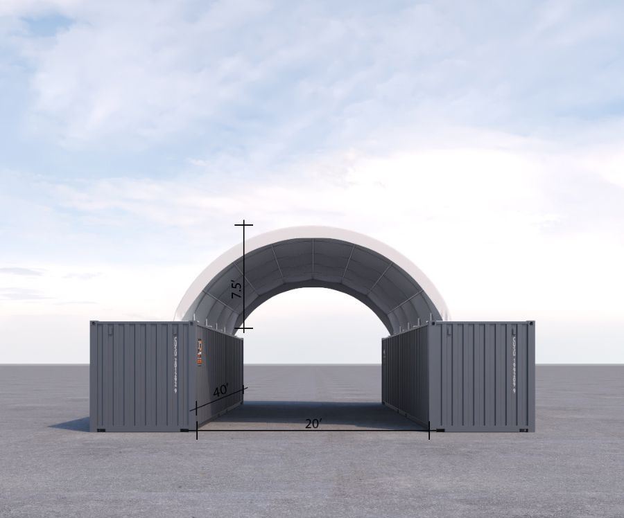 20&prime; x 40&prime; Fabric Container Shelter - Container Consultants Australia